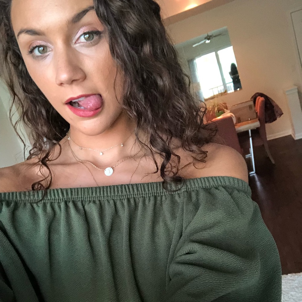 Olive Green Off Shoulder Top